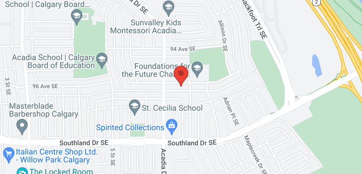 map of 9732 ACADEMY Drive SE